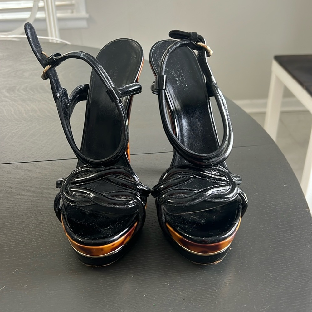 Gucci Tortouise shell heels. Size 39
